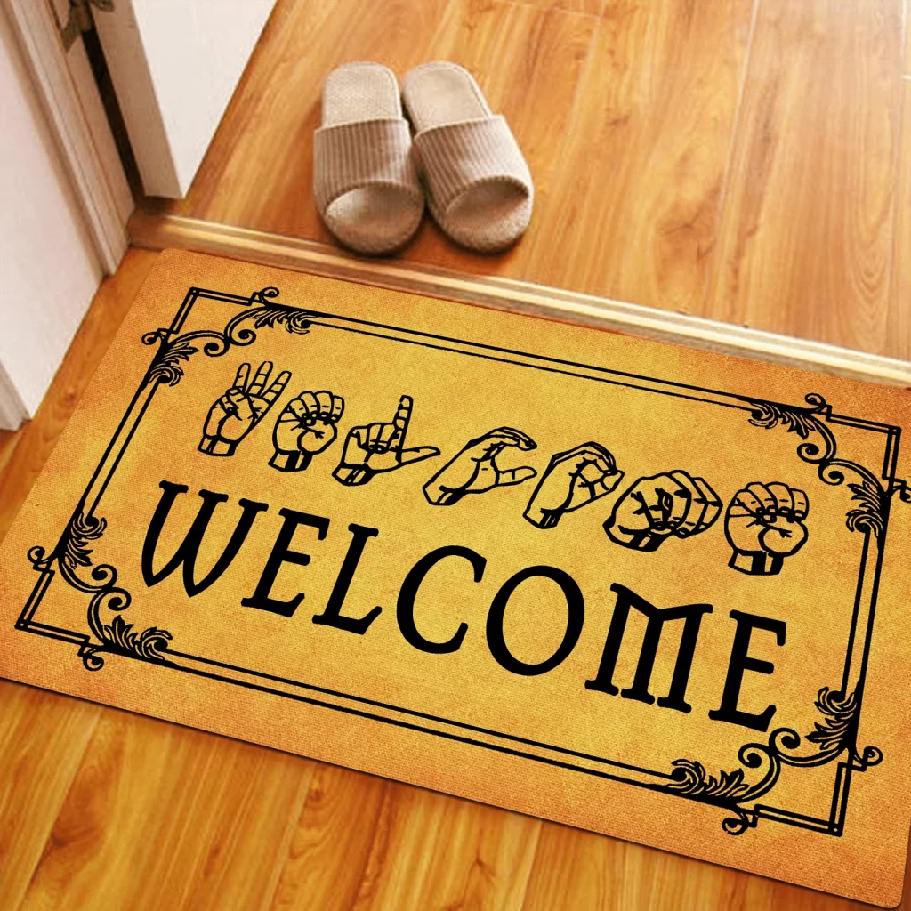 American Sign Language Doormat Custom Printing